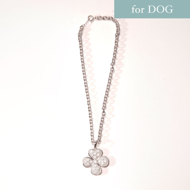フォーチューンクローバー DOG&オーナー ネックレスセット（ゴールド色