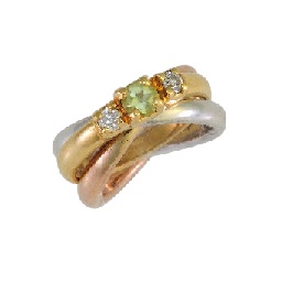 脇メレトリプレットペリドット