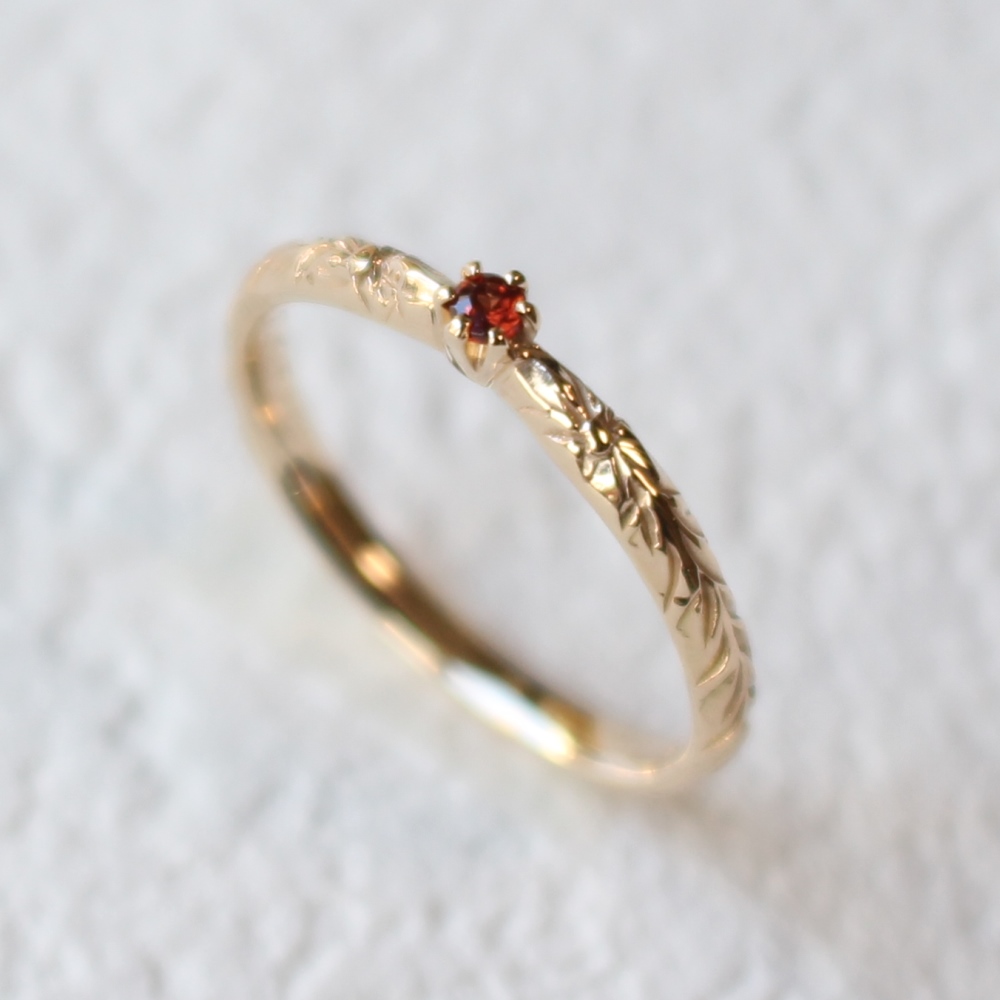Luce - K14YG ルーチェリング 1月ガーネット