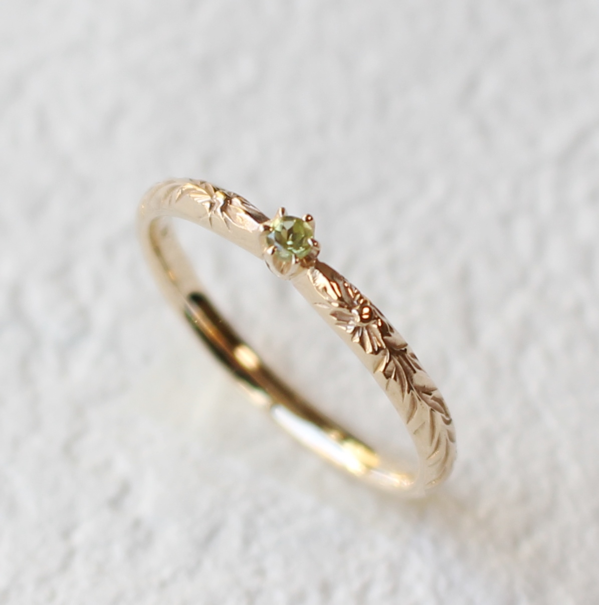 Luce - K14YG ルーチェリング 8月ペリドット
