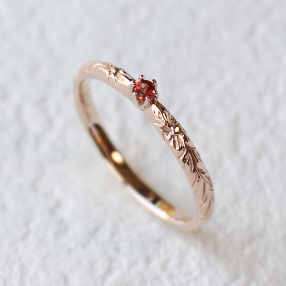 Luce - K14PG ルーチェリング 1月ガーネット