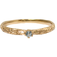 Luce - K14YG ルーチェリング 3月アクアマリン