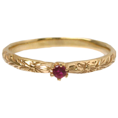 Luce - K14YG ルーチェリング 7月ルビー