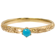 Luce - K14YG ルーチェリング12月ターコイス