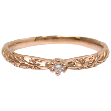 Luce - K14PG ルーチェリング 4月ダイヤモンド