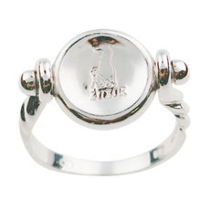 Hieroglyph - 生命・繁栄・健康 - K18WG 回転リング