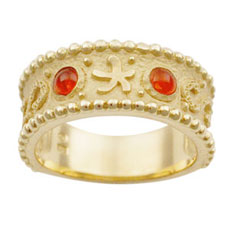 Hieroglyph - Charm of wish - K18 シリウス ファイヤーオパールリング