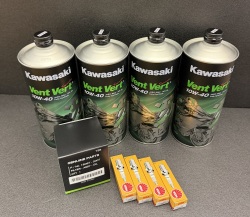 【OIL-KAW-KIT-002V】カワサキ  elf Vent Vert SJ 10W-40 オイルメンテナンスセット