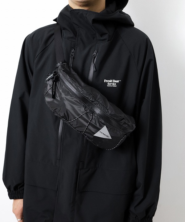 アンドワンダー/and wander　sil waist bag