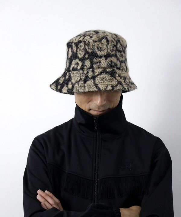 エンジニアド ガーメンツ/Engineered Garments　　Bucket Hat - Wool Poly Leopard Jacquard