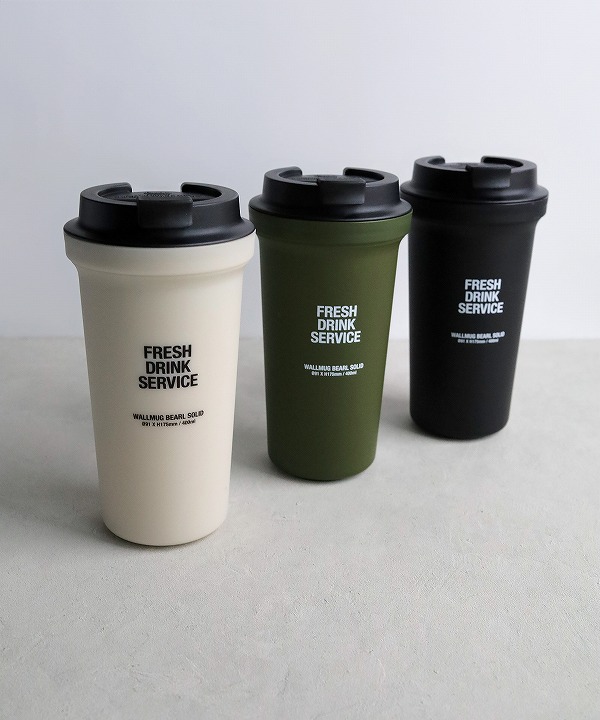 フレッシュサービス x リバーズ/FreshService x RIVERS　  "FRESH DRINK SERVICE"   WALLMUG BEARL SOLID（全3色）