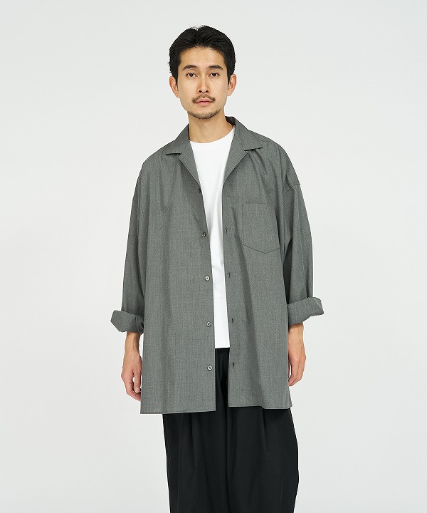 フレッシュサービス/FreshService   AIR POPLIN OPEN COLLAR SHIRT（全2色）