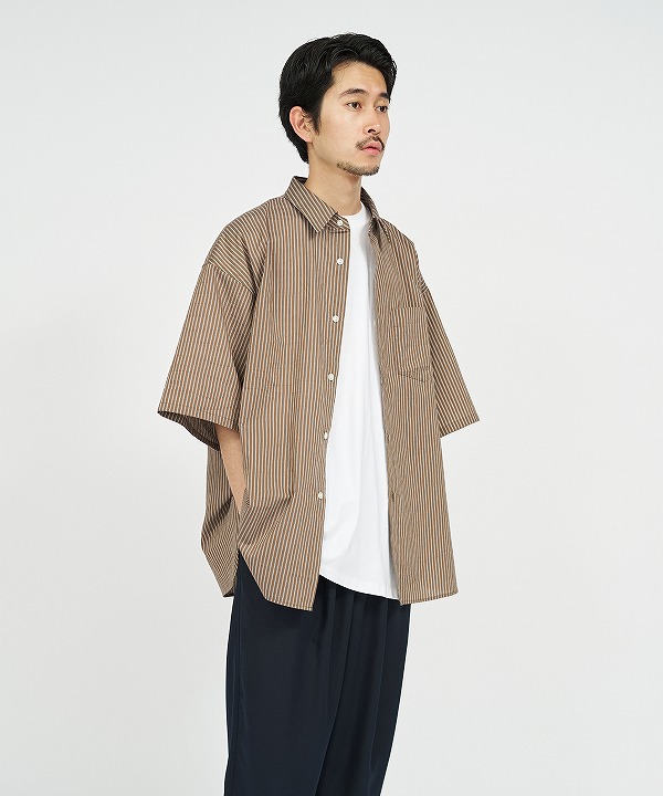 フレッシュサービス/FreshService   HRAFTex® S/S STRIPE SHIRT（全2色）