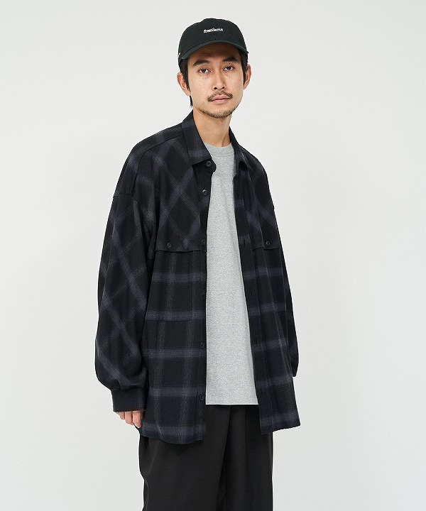 フレッシュサービス/FreshService　FLANNEL CHECK OVER YOKE SHIRT