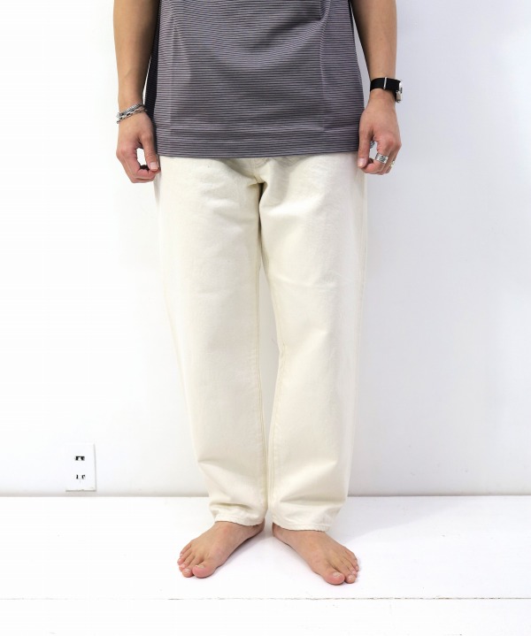 ハツキ/HATSKI　Loose Tapered Washi Denim - Ecru