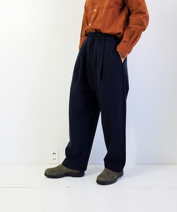 マニュアルアルファベット/Manual Alphabet　 THERMO JERSEY TUCK WIDE PANT（全２色）