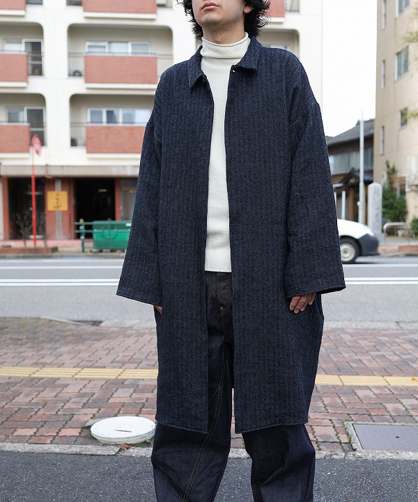 ムヤ/MUYA   Herringbone  livery coat soutien collar