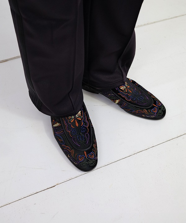 ニードルズ/Needles  Velvet Mule - Papillon Embroidery