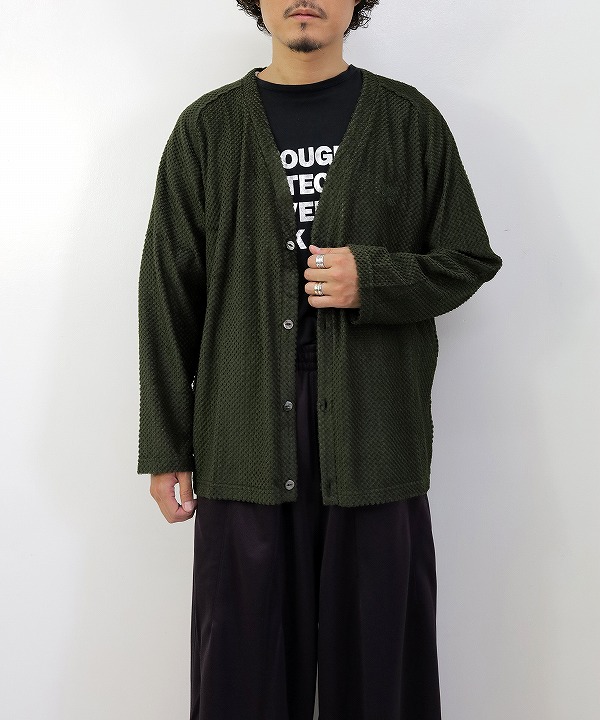 ニードルズ/Needles　V Neck Cardigan - Poly Double Russell（全2色）