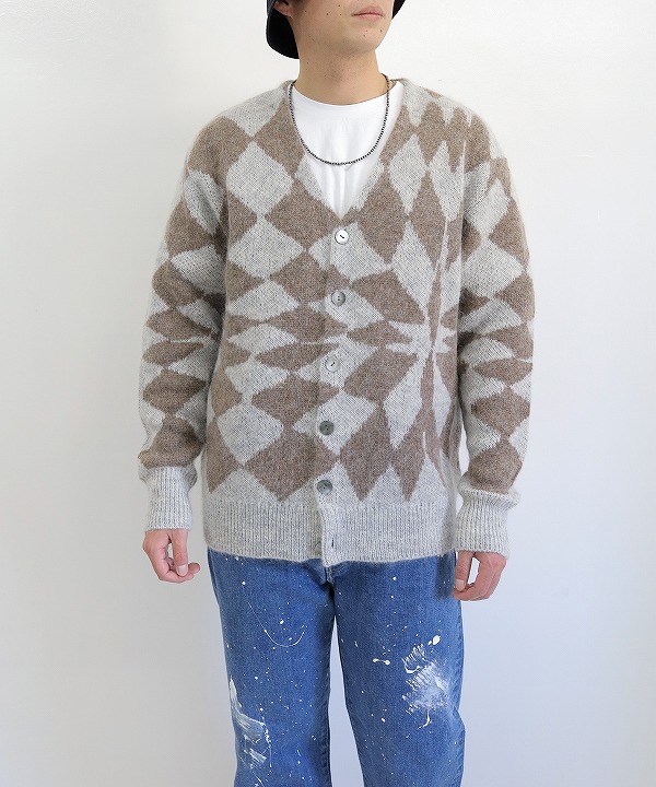 ノーマ ティーディー/NOMA t.d.　Jacquard Diamond Cardigan