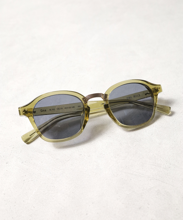 アウルミルズ/OWL MILS   Gna グナー col.3CLEAR OLIVE/PURPLE GRAY 【BLUE LABEL】