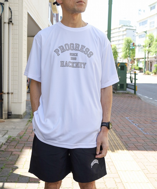 プログレスランニングクラブ/Progress Running Club 　"Hackney" Quick Dry & UV Care S / Slv Tee