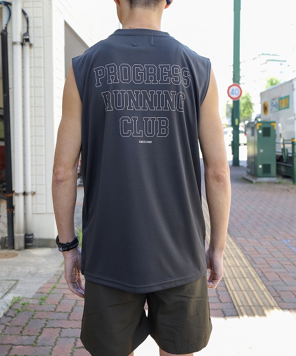 プログレスランニングクラブ/Progress Running Club   "P RUNNER"  Quick Dry & UV Care N/SLV
