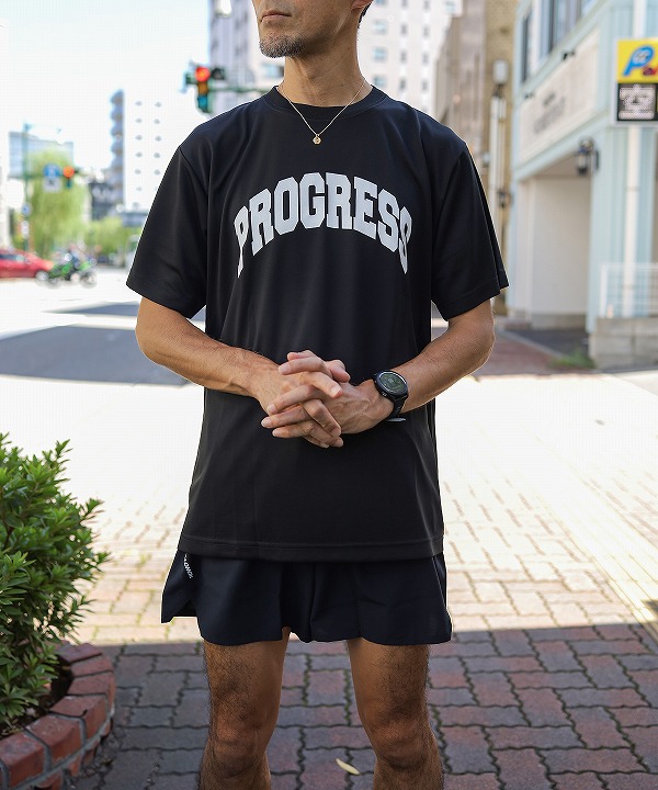 プログレスランニングクラブ/Progress Running Club 　"Progress" Quick Dry & Silky Touch S / Slv Tee（全２色）