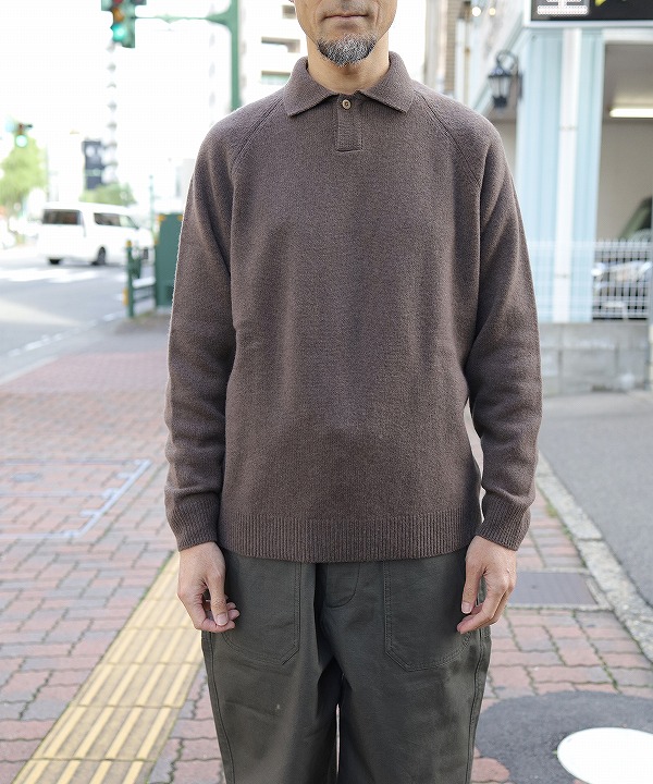 リネン/RINEN      2/15ウール天竺編み ポロ（全2色）