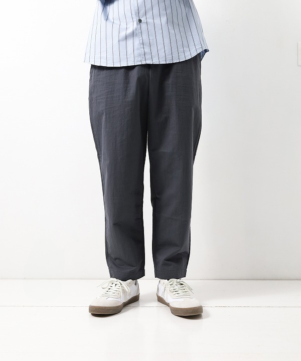 リネン/RINEN 　綿ナイロンギャバ ラクパンツ（全2色）