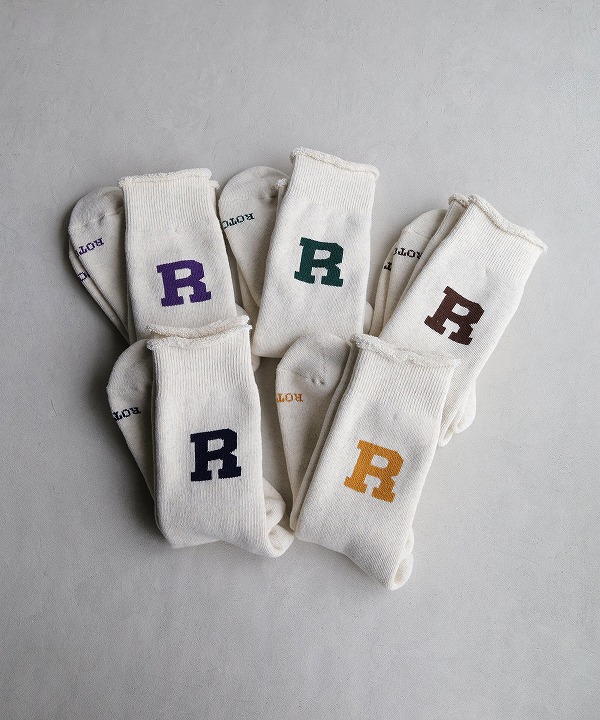 ロトト/ROTOTO　RAFFY SWEAT SOCKS R LOGO（全6色）