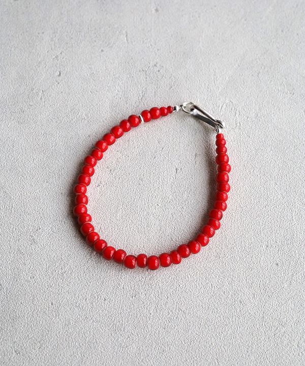 ロゼッタプレア/ROSETTA PRAYER 　5mm WHITE HEARTS BEADS BLACELET