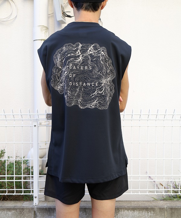 リョウゲン/RYOGEN   TOPOGRAPHIC DROP SLEEVELESS