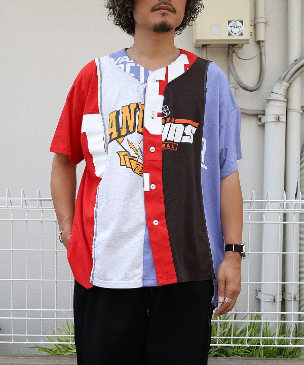 リビルド バイ ニードルズ/Rebuild By Needles      4 Cut Wide Baseball Tee - College（全6種）