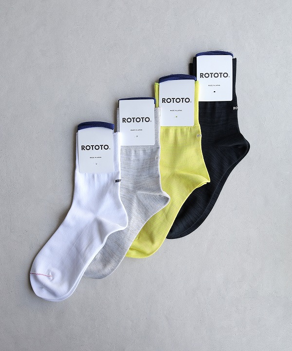 ロトト/ROTOTO　ORGANIC COTTON & RECYCLE POLYESTER MINI CREW SOCKS（全4色）