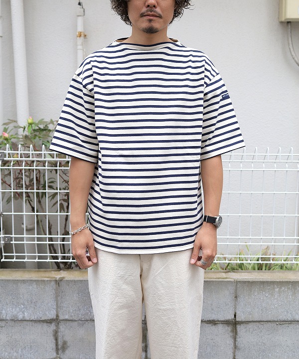セントジェームス/Saint James　TEE LOOSE - BORDER ECRU/MARINE(生成り/マリン)