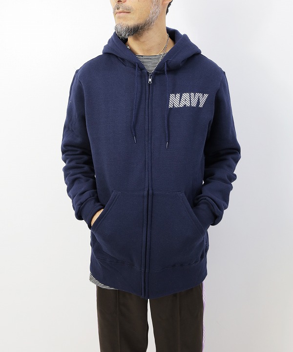 ミリタリー/MILITARY U.S. NAVY PT F/ZIP HOODIE [トップス(スウェット・パーカー)]｜MAPS 通販 【正規取扱店】