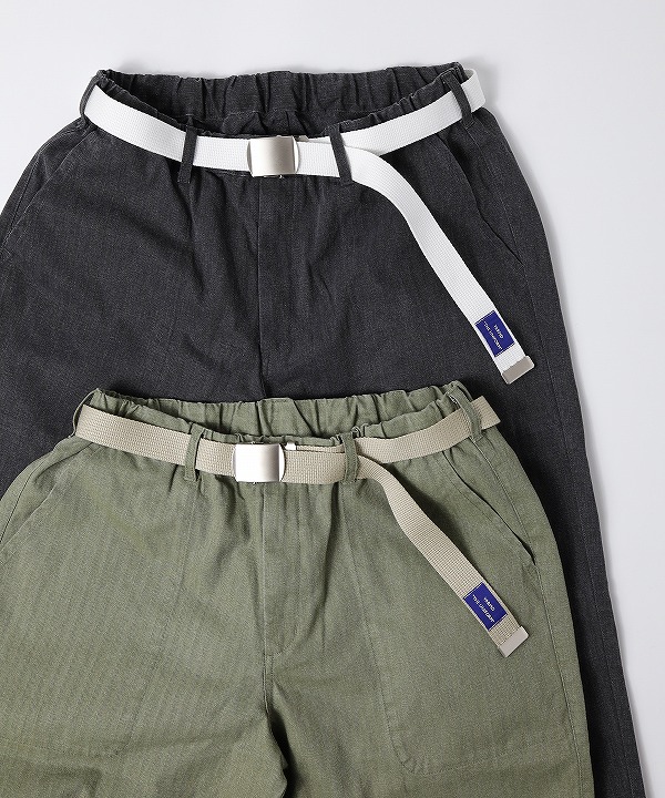 ヤーモザユニフォーム/YARMO ’’THE UNIFORM’’    Borough Trousers With Belt / Herringbone（全2色）