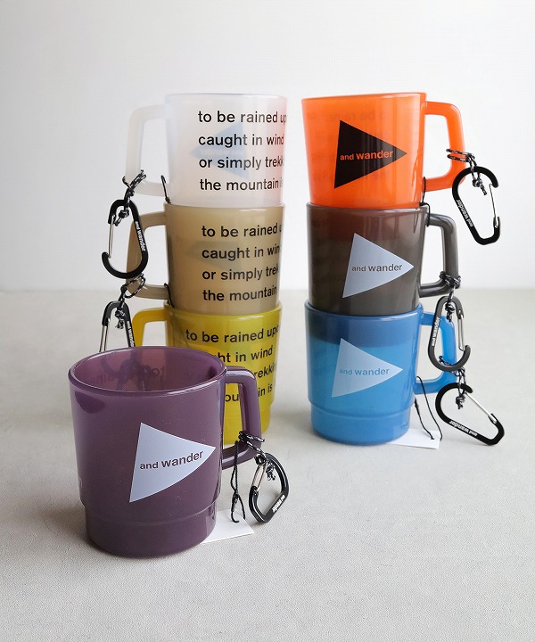 アンドワンダー /and wander　logo PP mug (全7色）