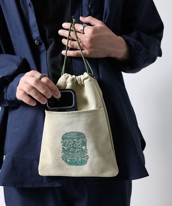 ブラウンブラウン/BrownBrown   バーガー巾着バッグ