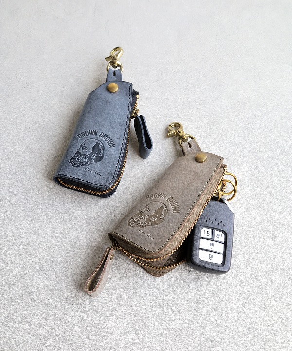 ブラウンブラウン/Brown Brown 　Key case -Special Leather- (全2色)【MAPSのスペシャル】
