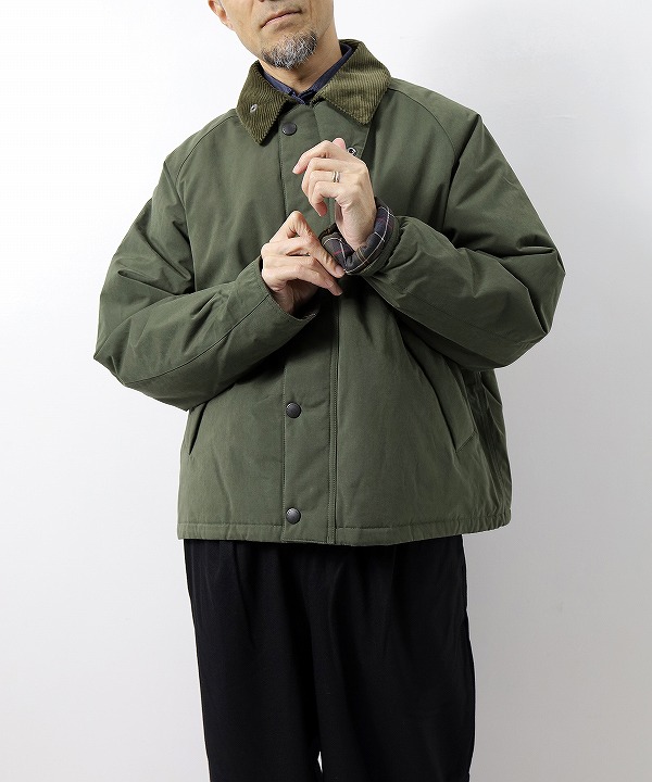 バブアー/Barbour　Transport ピーチスキン 中綿 ショートジャケット