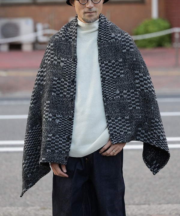 エンジニアド ガーメンツ/Engineered Garments　Button Shawl - Pattern Block Jacquard