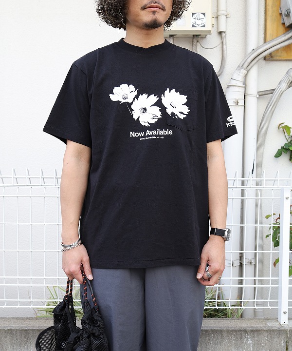 エンジニアド ガーメンツ/Engineered Garments　 Printed Cross Crew Neck T-shirt - Flower（全3色）