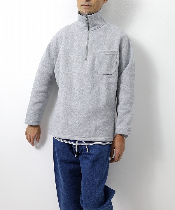 エンジニアド ガーメンツ/Engineered Garments    Zip Mock Neck - 12oz Cotton Fleece