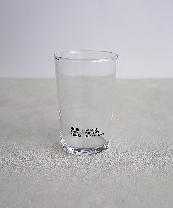 フレッシュサービス /FreshService 　"FRESH DRINK SERVICE"  BLANK 6oz GLASS