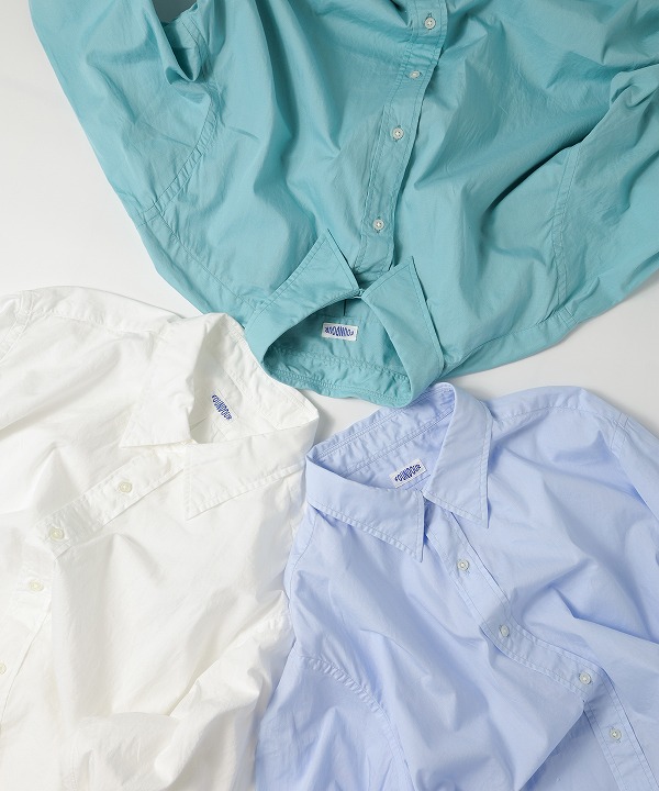 ファウンダ/FOUNDOUR　  COTTON BROAD REGULAR COLLAR SHIRT（全3色）