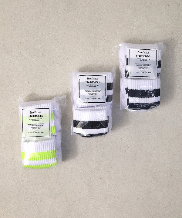 フレッシュサービス/FreshService　2-PACK LINE CREW SOCKS（全３色）