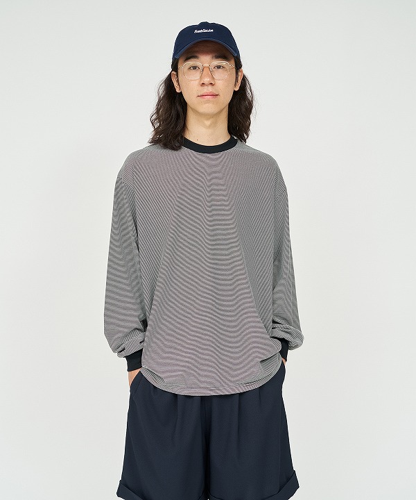 フレッシュサービス/FreshService　 MICRO BORDER L/S TEE（全2色）