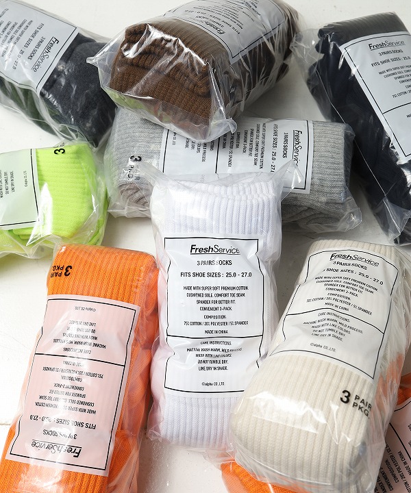 フレッシュサービス/FreshService　Original 3-Pack  Socks (全9色)